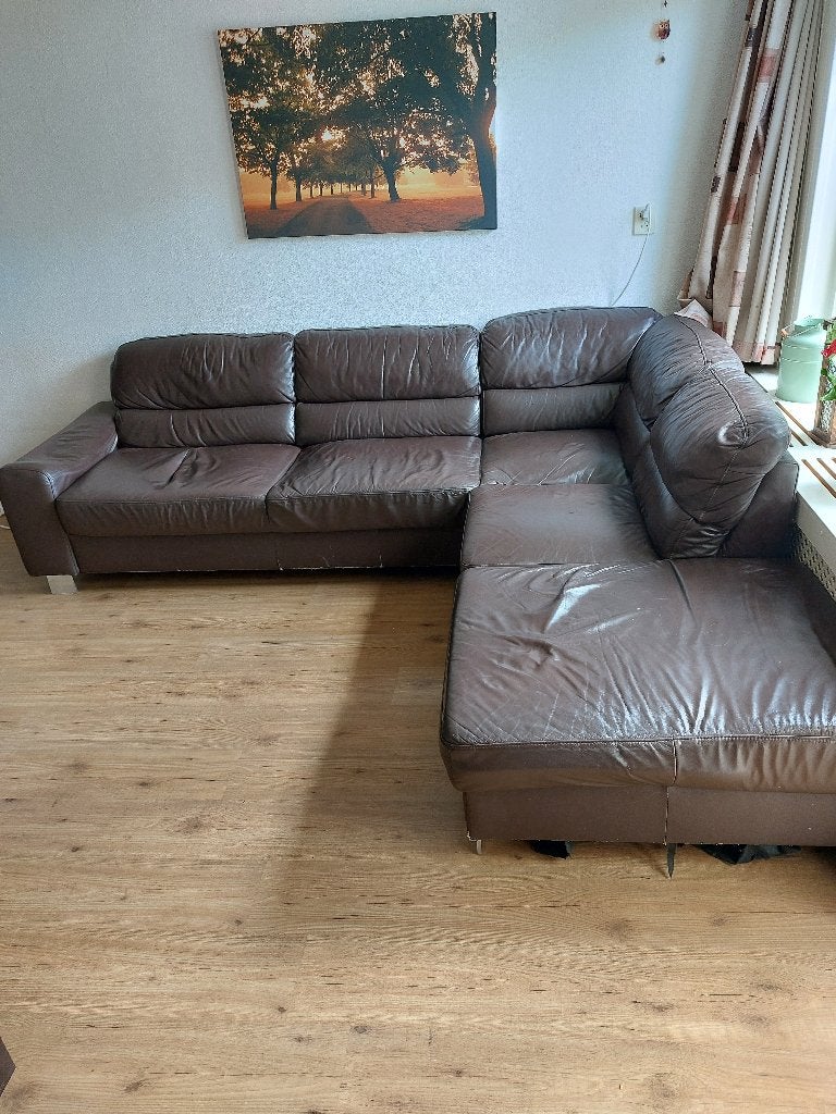 Gratis af te halen grote hoekbank, Huis en Inrichting, Banken | Bankstellen, Ophalen, 250 tot 300 cm, Gebruikt, Hoekbank