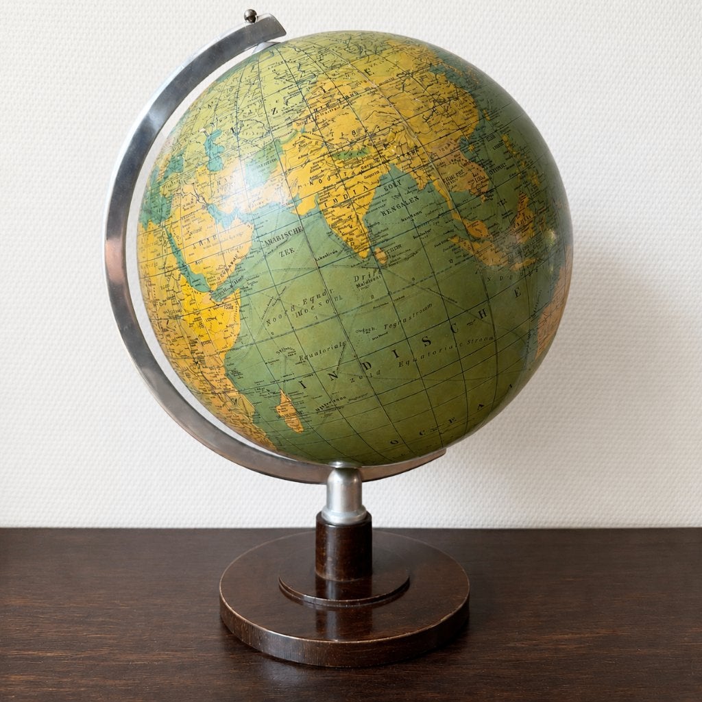Vintage Antieke Glazen Wereldbol 33 cm in Doorsnede SVH, Huis en Inrichting, Woonaccessoires | Wereldbollen, Ophalen