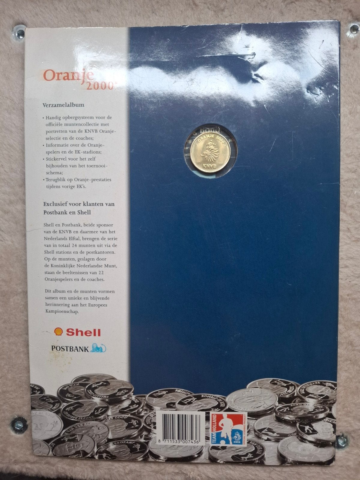 Oranje 2000 officiële muntencollectie Nederlands Elftal, Ophalen of Verzenden