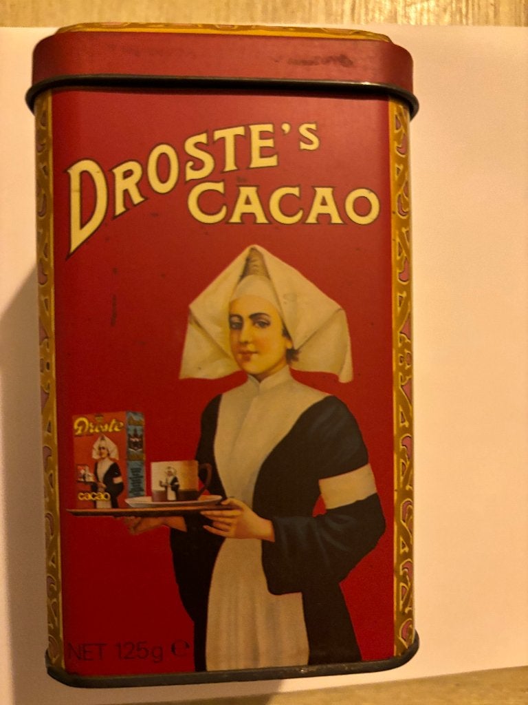Droste cacao blik 11 x 5,5 cm, Ophalen of Verzenden, Gebruikt, Overige, Droste