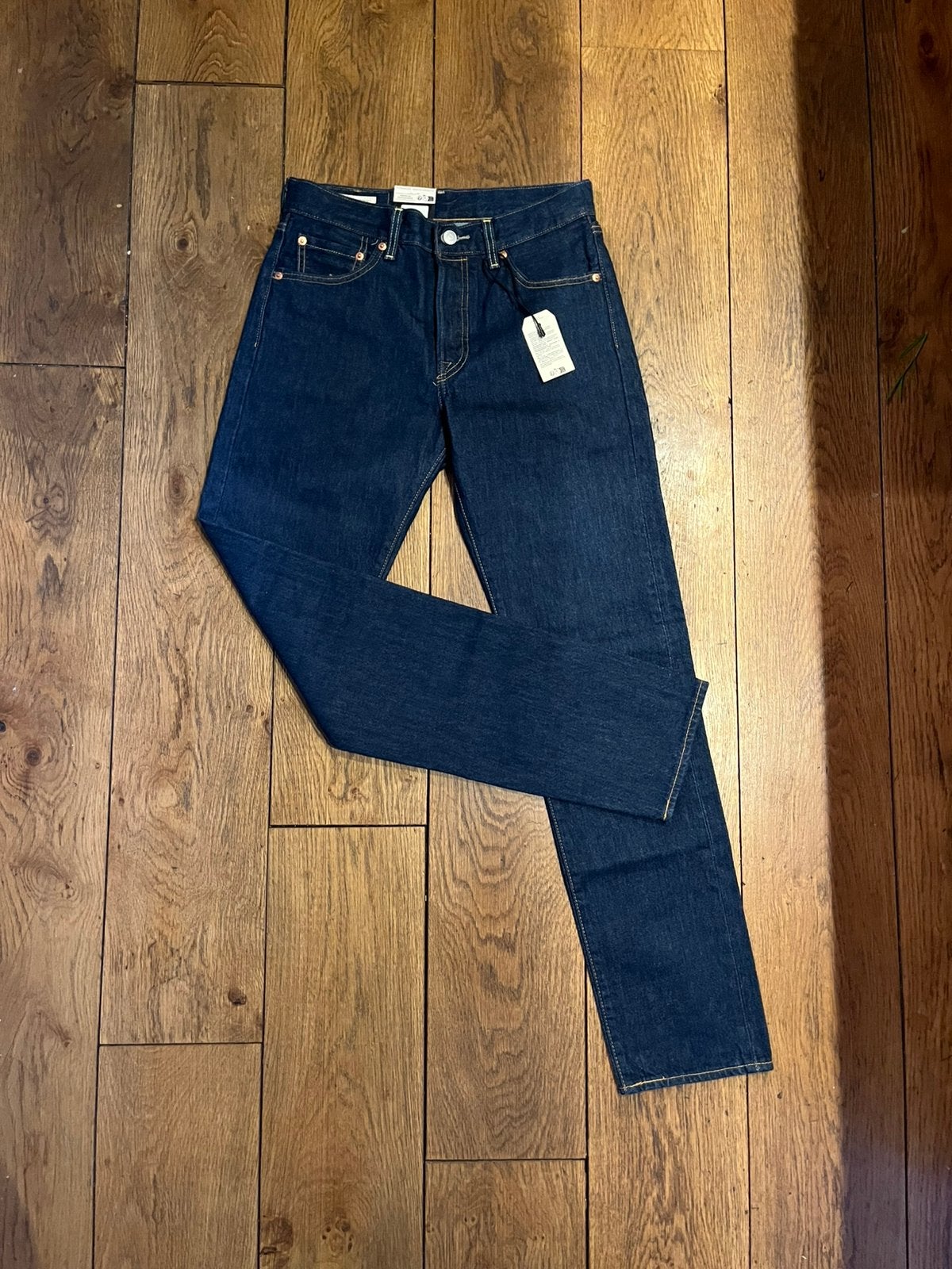 Levi’s 501 onewash (marineblauw), Ophalen of Verzenden, Zo goed als nieuw, Blauw, W32 (confectie 46) of kleiner