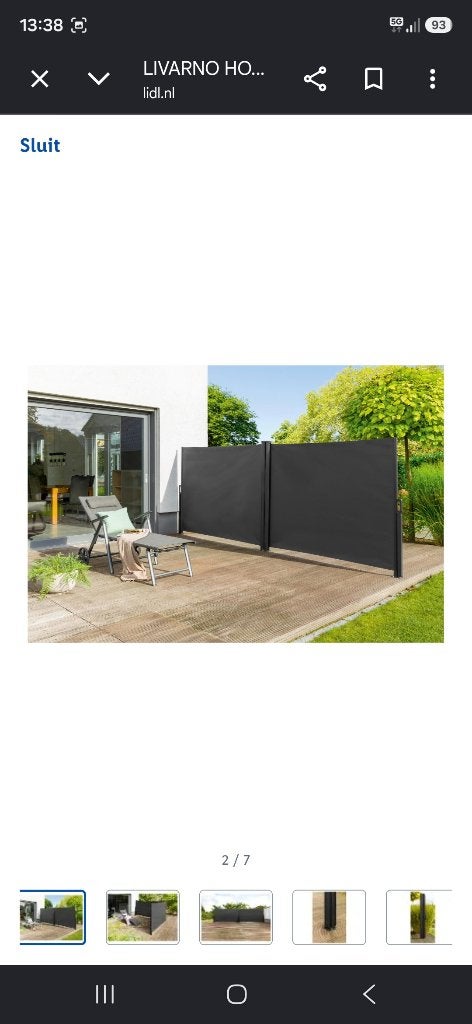 LIVARNO home Dubbel windscherm ** nieuw**, Ophalen, Nieuw