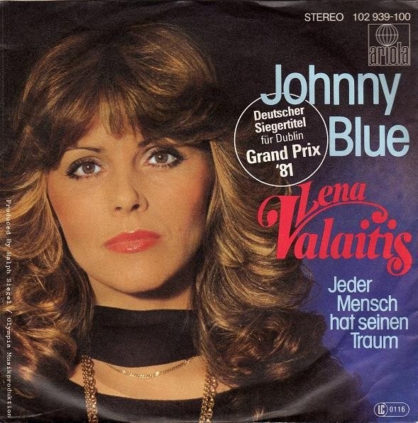 Eurovisie Songfestival (1981) Lena Valaitis - Johnny Blue, Gebruikt, 7 inch, 1980 - 1989, Ophalen of Verzenden