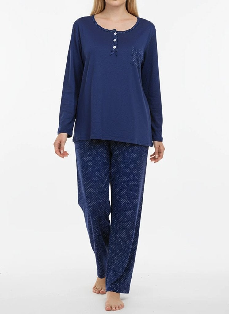 Fine Woman Dames pyjama effen/stip (2318), Maat 46/48 (XL) of groter, Nieuw, Ophalen of Verzenden, Holland Underwear