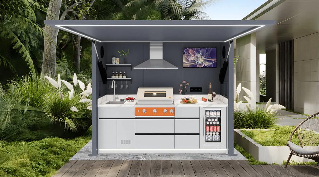 Buitenkeuken weerbestendig, met elektrische bediening, Tuin en Terras, Buitenkeukens, Nieuw, Elektrisch, Ophalen