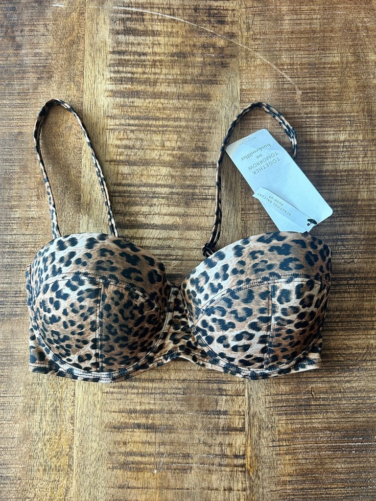 Hunkemöller Leopard Push Up Bikinitop 65D, Kleding | Dames, Badmode en Zwemkleding, Bruin, Nieuw, Ophalen of Verzenden, Bikini