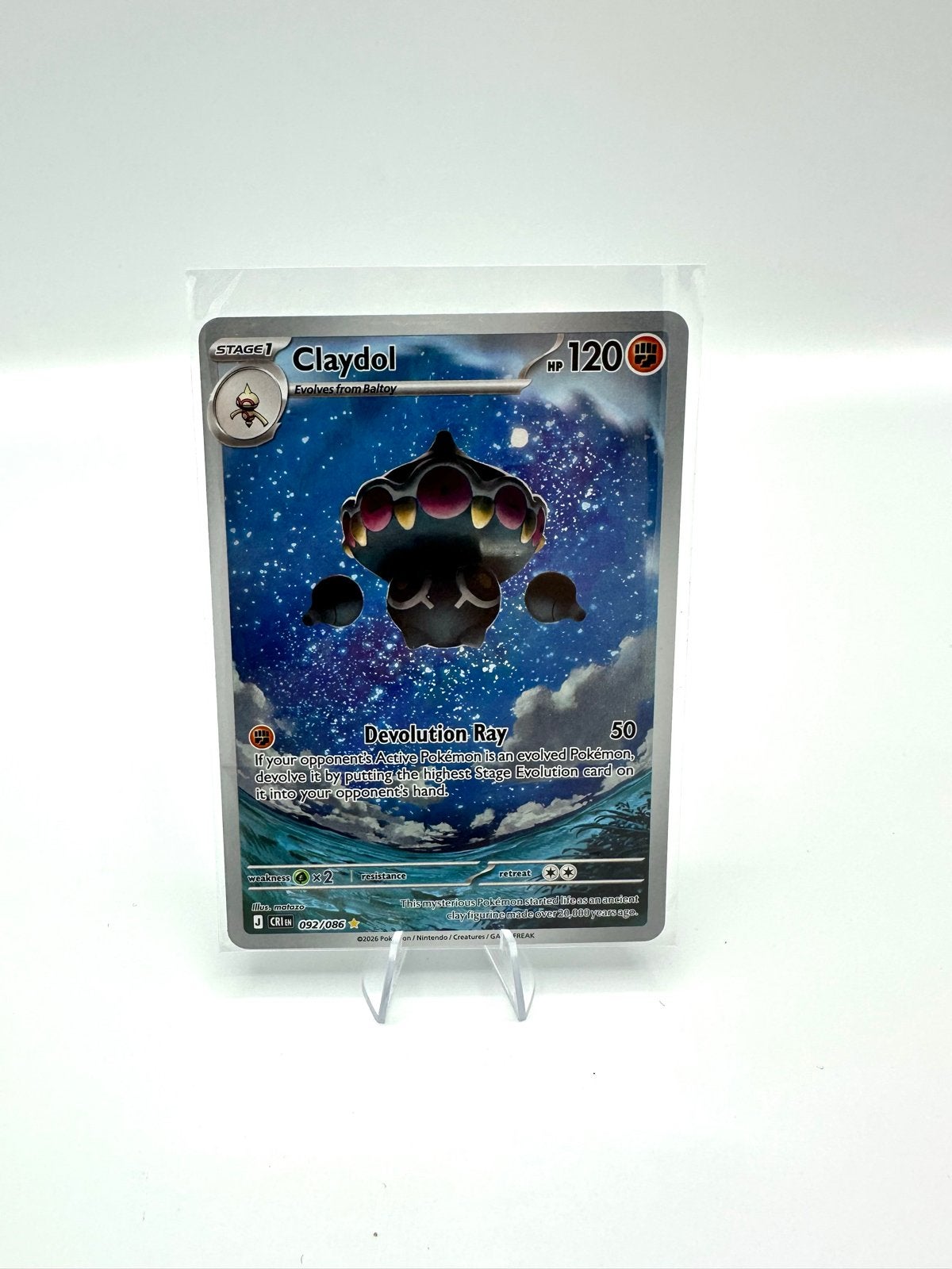 Pokémon TCG Claydol 092/086 Holo Rare Kaart, Verzenden, Zo goed als nieuw, Losse kaart, Foil