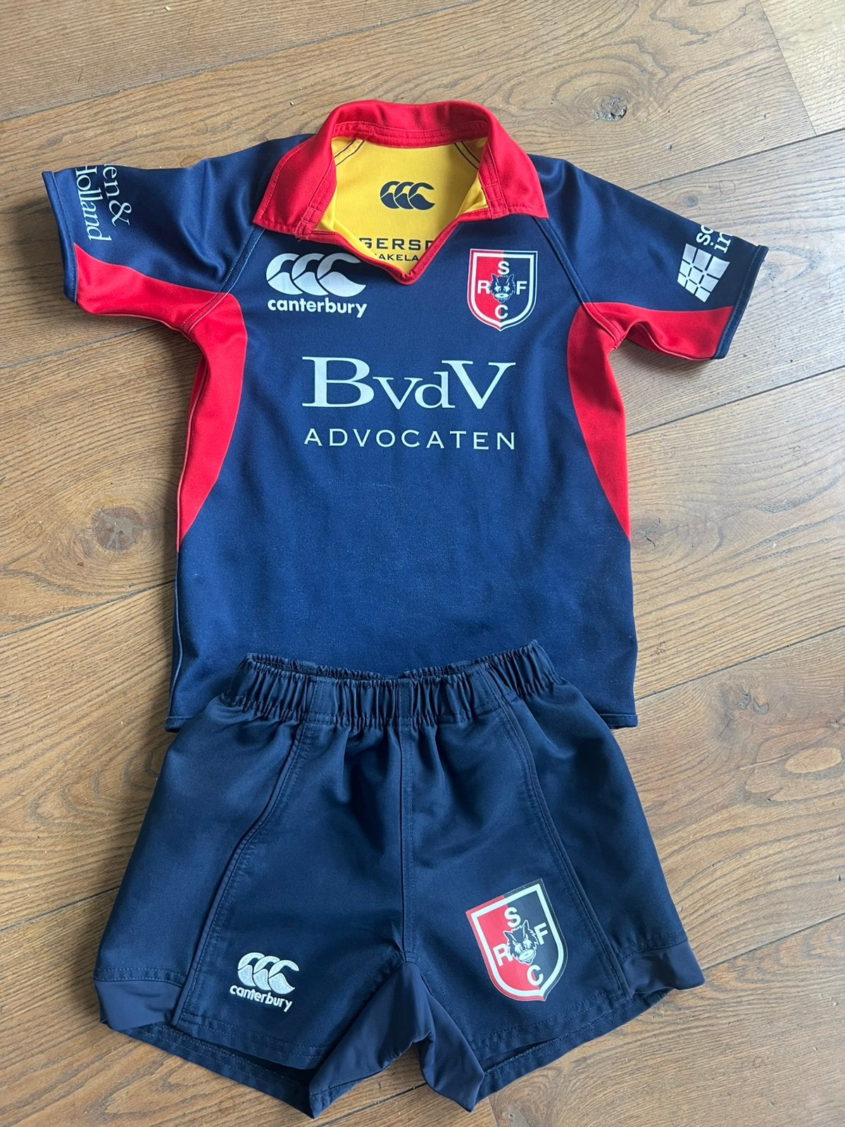 Rugby tenue SRFC, Maat XS of kleiner, Ophalen of Verzenden, Zo goed als nieuw, Clubaccessoires