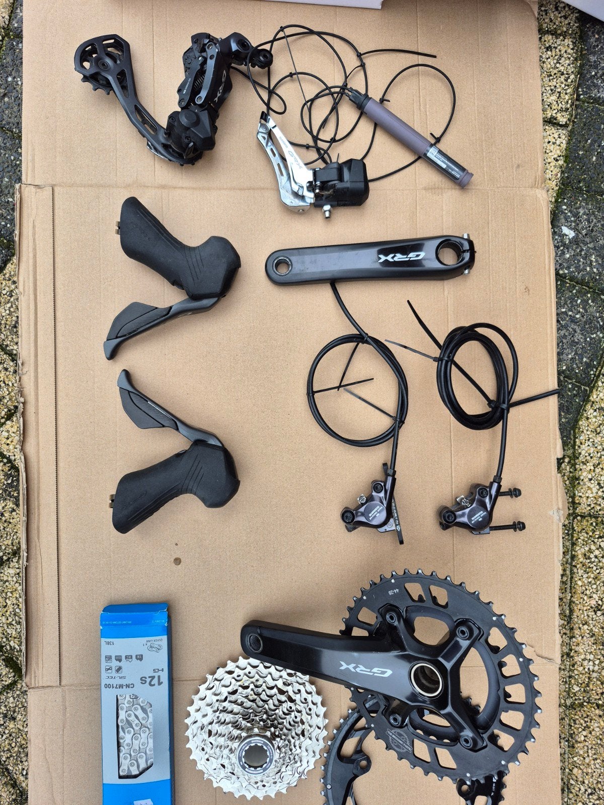 Zgan shimano grx 2x12 di2 groepset, Carbon, Zo goed als nieuw, Meer dan 20 versnellingen, Ophalen