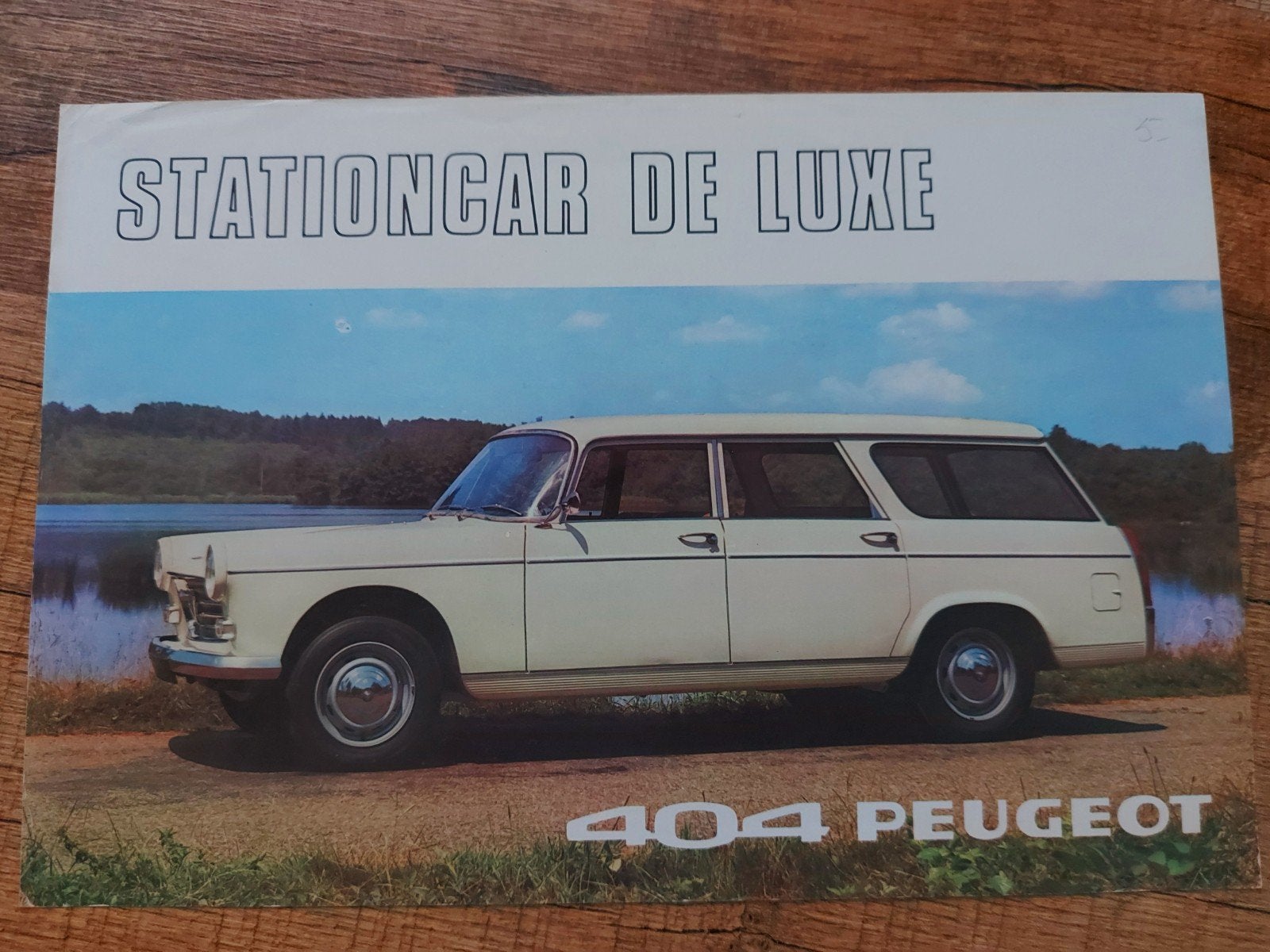 1970 Peugeot 404 stationcar de luxe folder sheet NL, Ophalen of Verzenden, Zo goed als nieuw, Peugeot