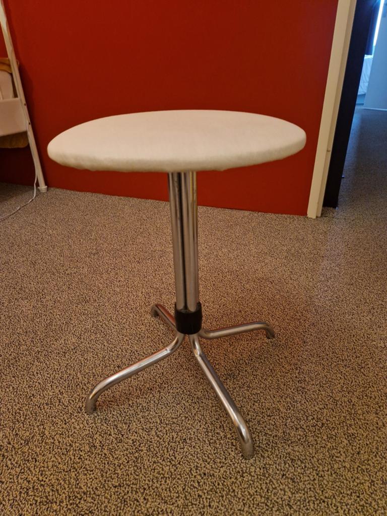 Vintage kruk Brabantia chroom, Ophalen, Gebruikt, Hout