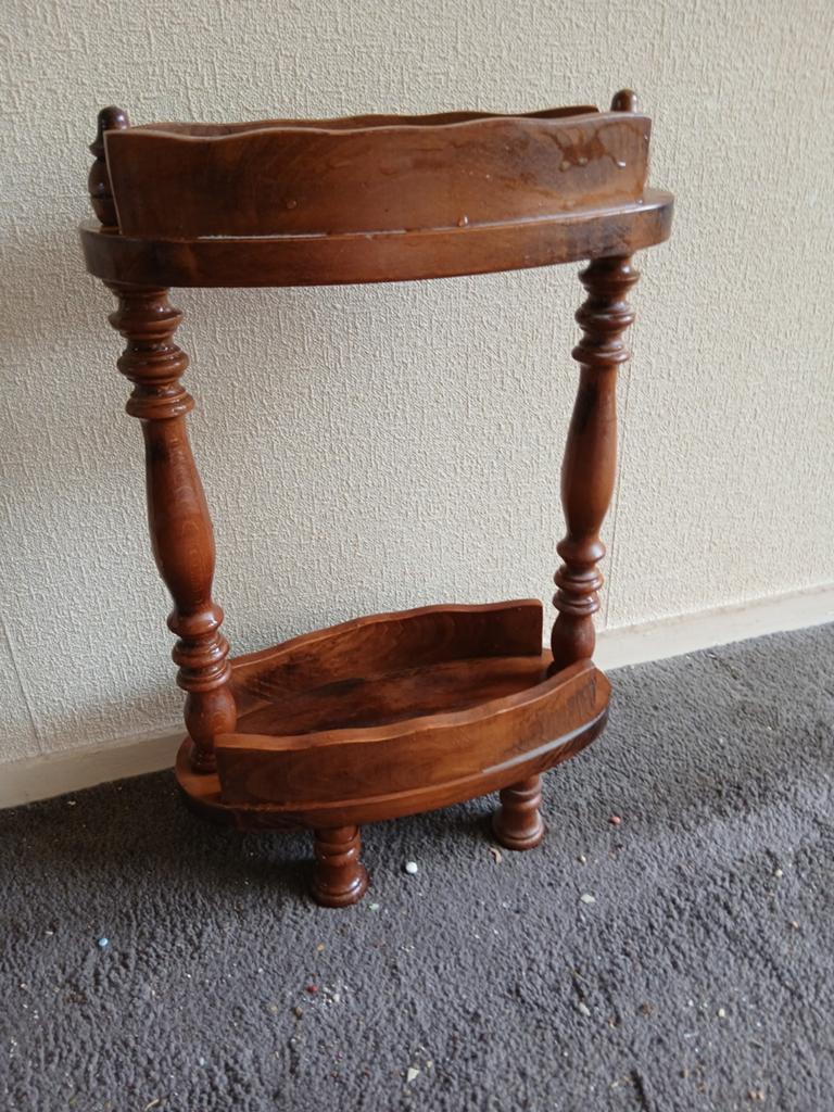 Vintage houten paraplubak / wandelstokken standaard, Ophalen of Verzenden