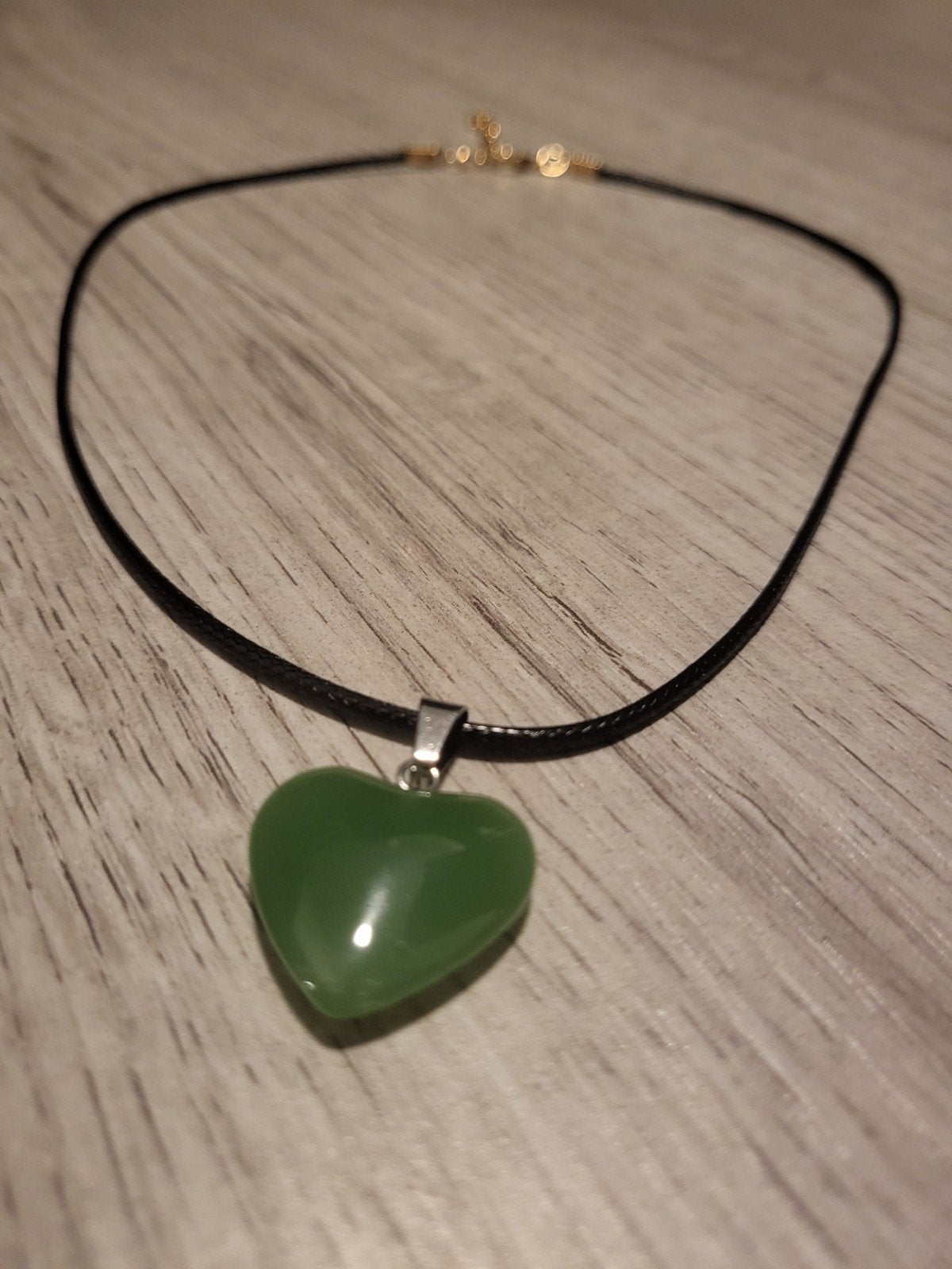 Nieuwe ketting met groen hartje, Overige materialen, Verstelbaar, Nieuw, Ophalen of Verzenden