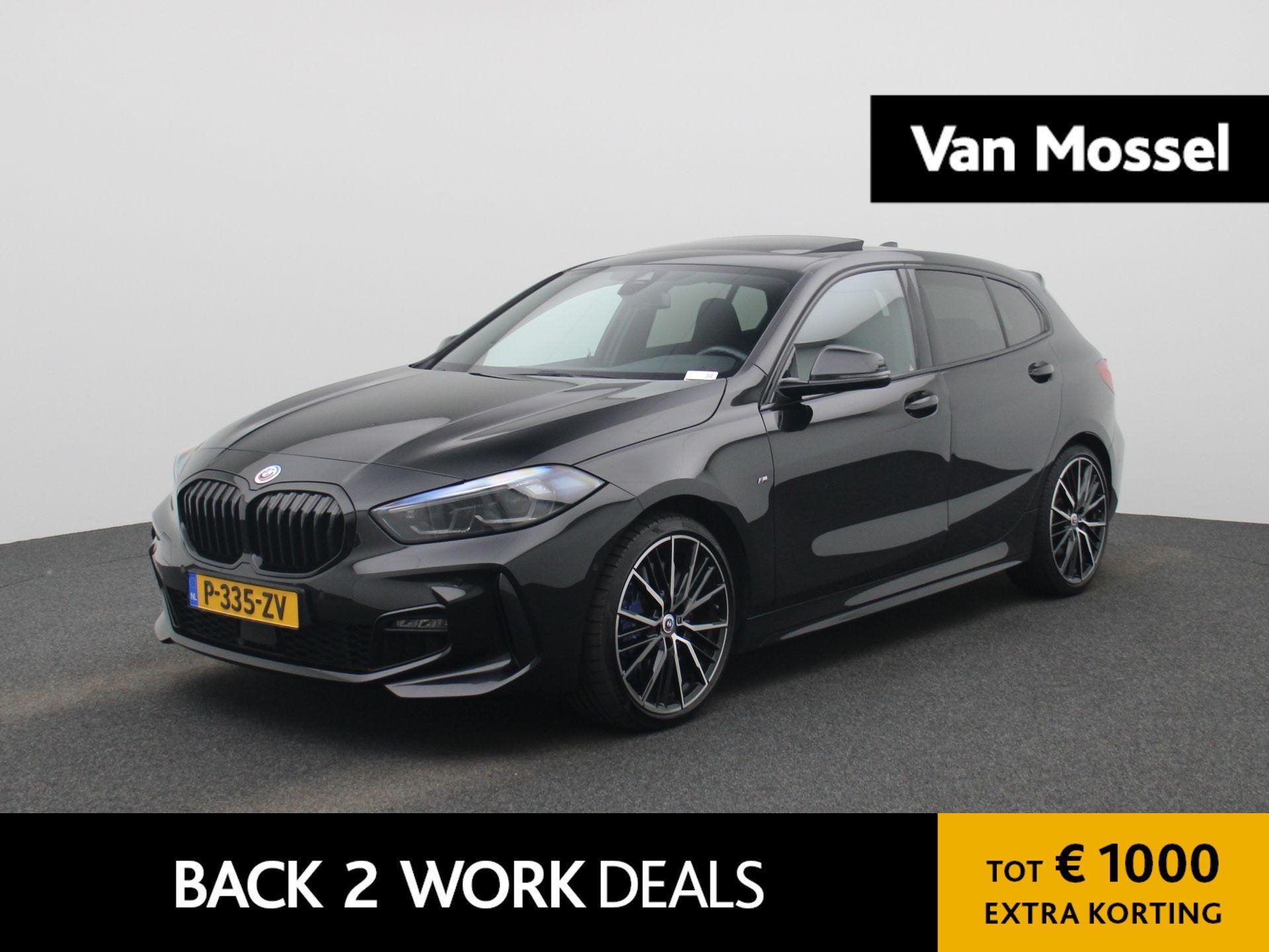 BMW 1-serie 120i Business Edition | M Sport / BMW M 50 Jahre, Auto's, BMW, Gebruikt, 4 cilinders, Zwart, Bedrijf