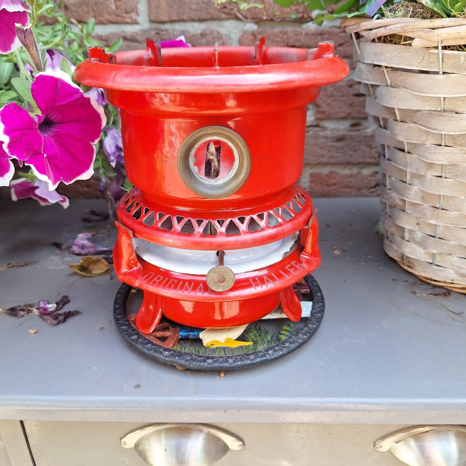Original Haller Petroleumstel - Rood en bruin, Ophalen of Verzenden