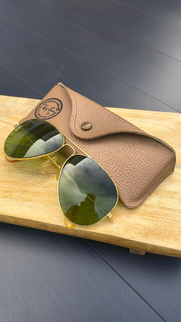 Vintage Ray-Ban B&L USA Aviator LIC 10K 1/30 GF G-15 58-14, Sieraden, Tassen en Uiterlijk, Zonnebrillen en Brillen | Heren, Zonnebril