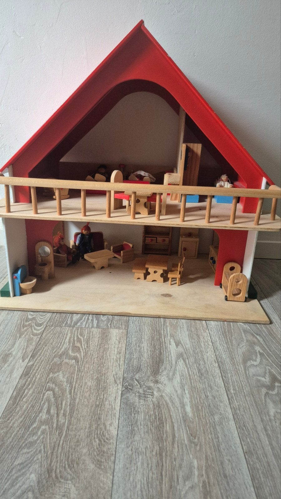 Mooi vintage houten poppenhuis, Ophalen, Zo goed als nieuw, Overige typen