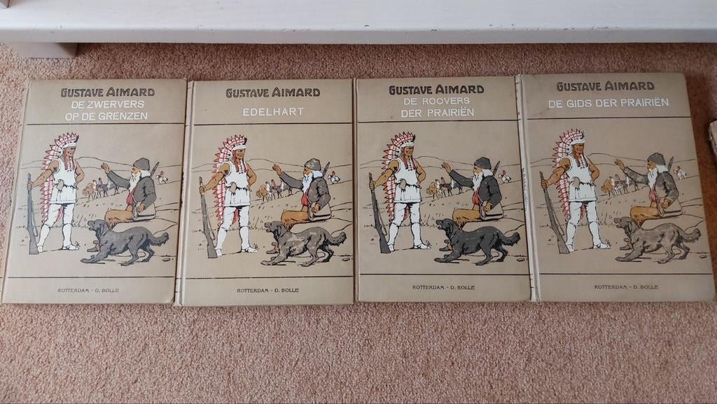 Gustave Aimard - 4-delige set avonturenromans, Ophalen of Verzenden, Gelezen, Gustave Aimard