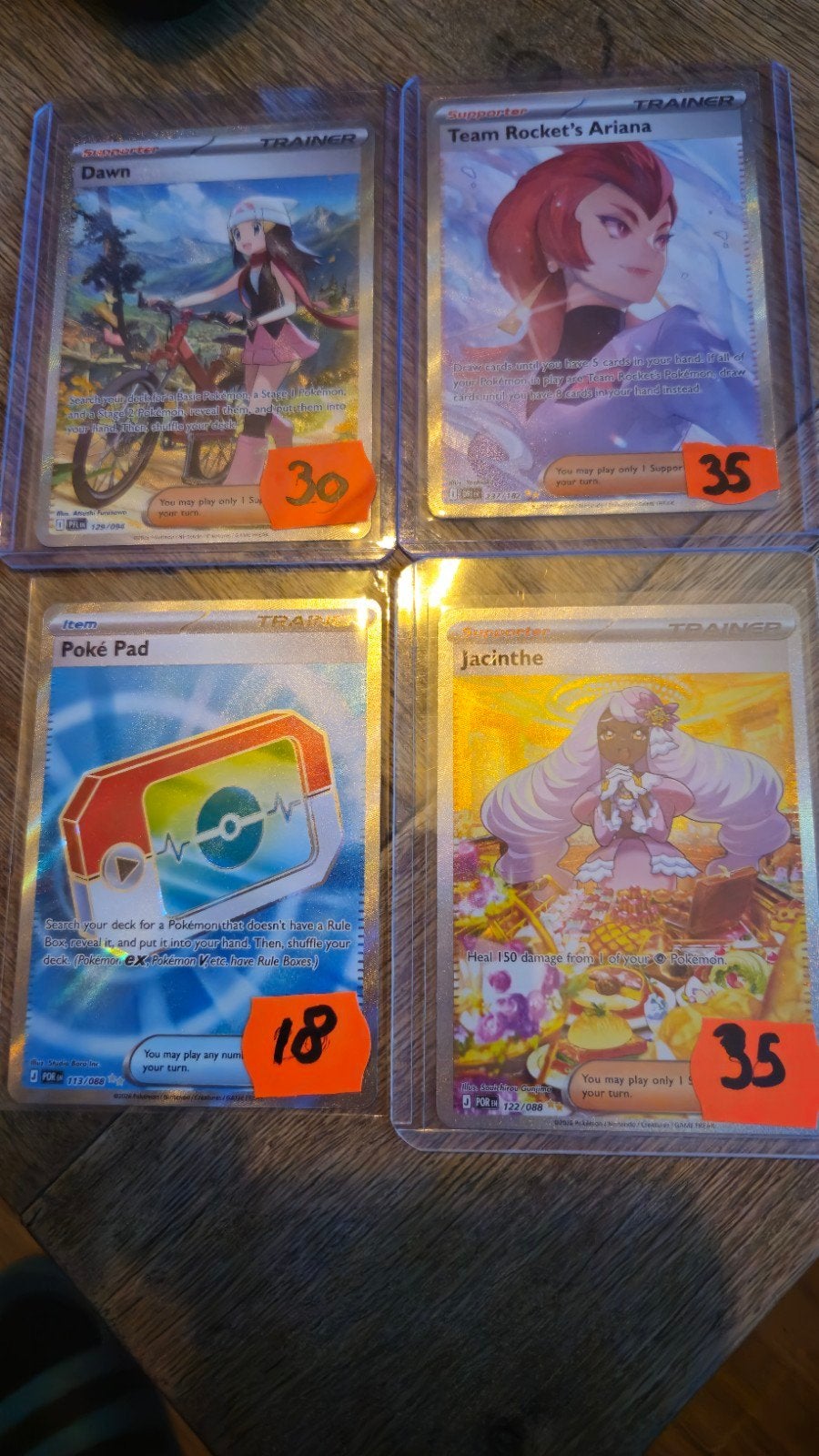 4 mooie pokemon hits., Ophalen of Verzenden, Nieuw, Meerdere kaarten, Foil