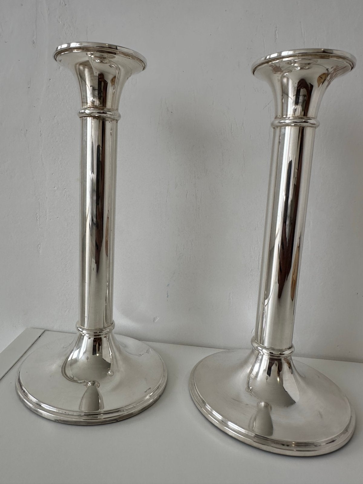 Set van 2 zilveren kandelaars - GHK 925, Antiek en Kunst, Ophalen of Verzenden, Zilver