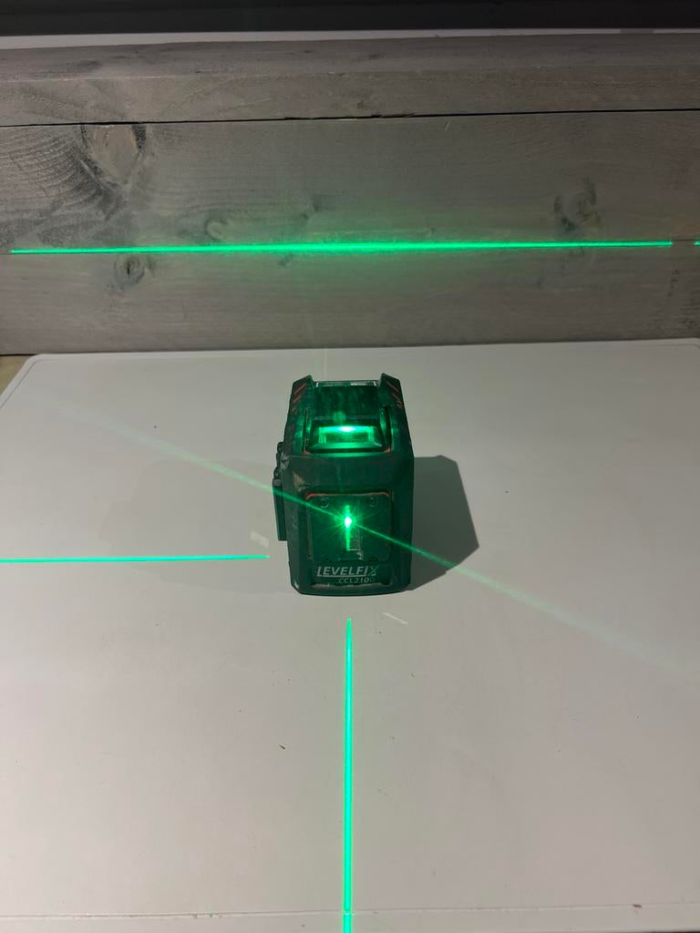LevelFix CCL210 Kruislijnlaser Groen - Complete Set, B, N, Ophalen of Verzenden, Zo goed als nieuw