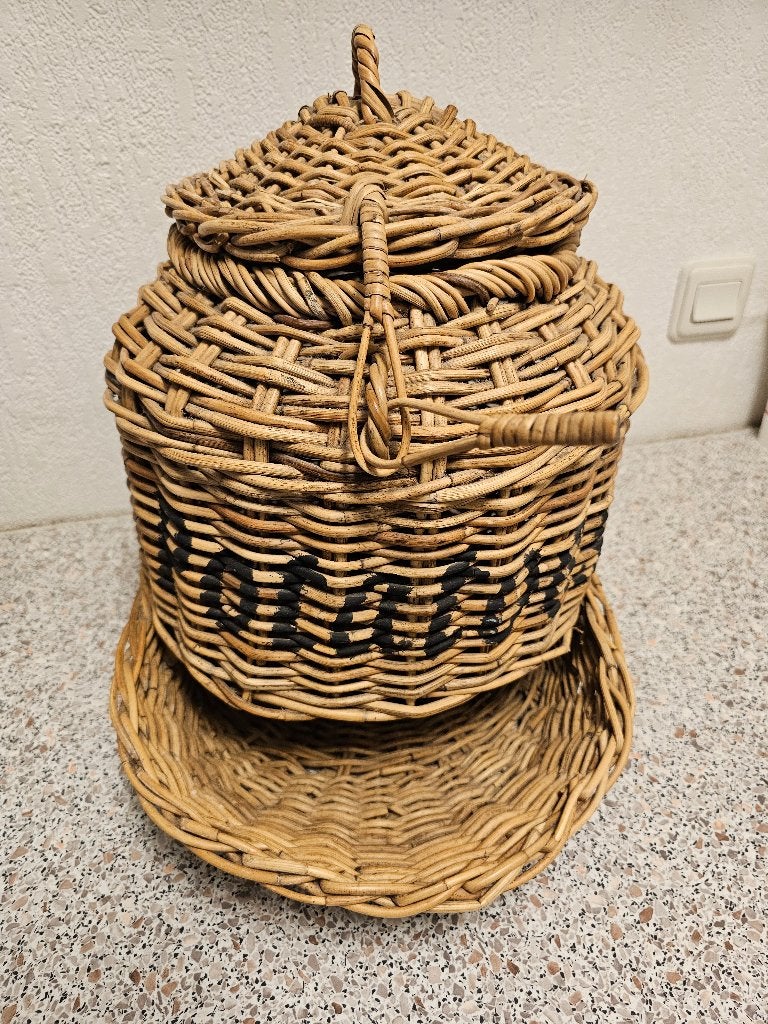 Aardappelmand Rattan, Gevlochten, Mand, Rond, Ophalen of Verzenden