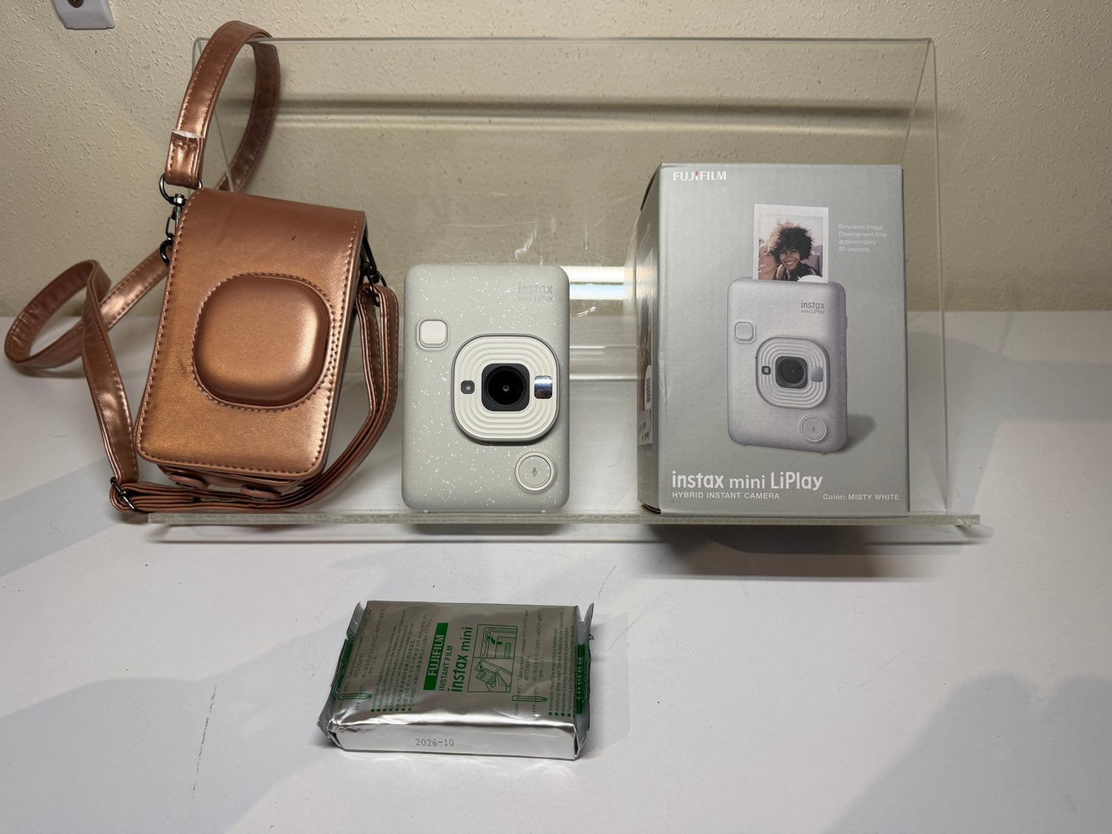 Fujifilm Instax Mini LiPlay Instant Camera met tasje, Ingebouwde flitser, Instant camera, Ophalen of Verzenden, Zo goed als nieuw