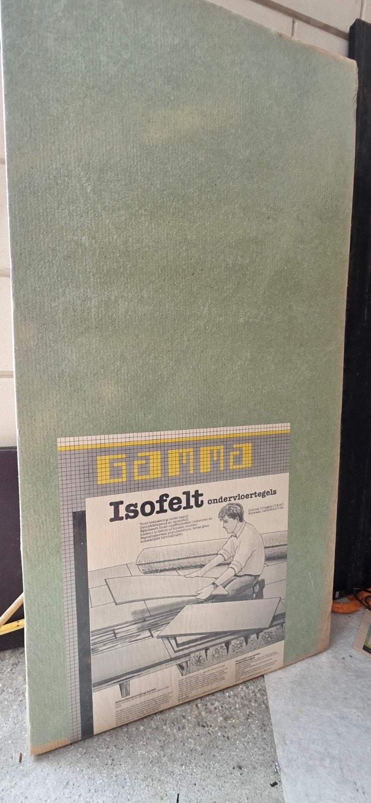 Kliklaminaat ondervloer.Vloerplaat Ondervloertegels Isofelt, Ophalen, 40 tot 60 cm, Nieuw, 10 m² of meer
