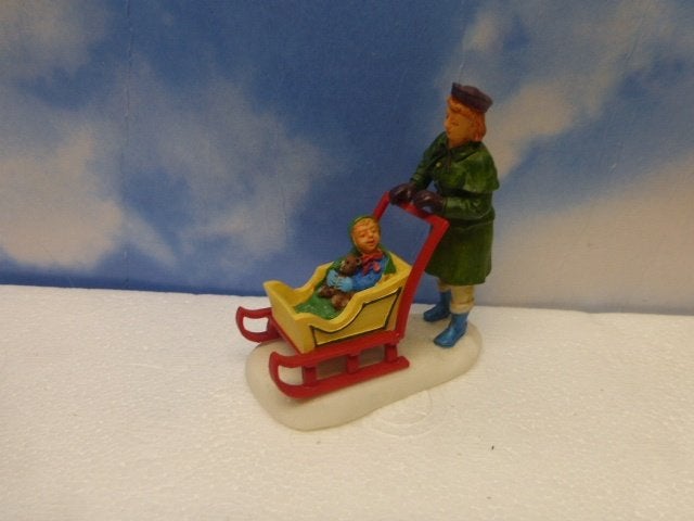 lemax carriage sled kerstdorp poppetje figurine slee kerst, Ophalen of Verzenden, Zo goed als nieuw
