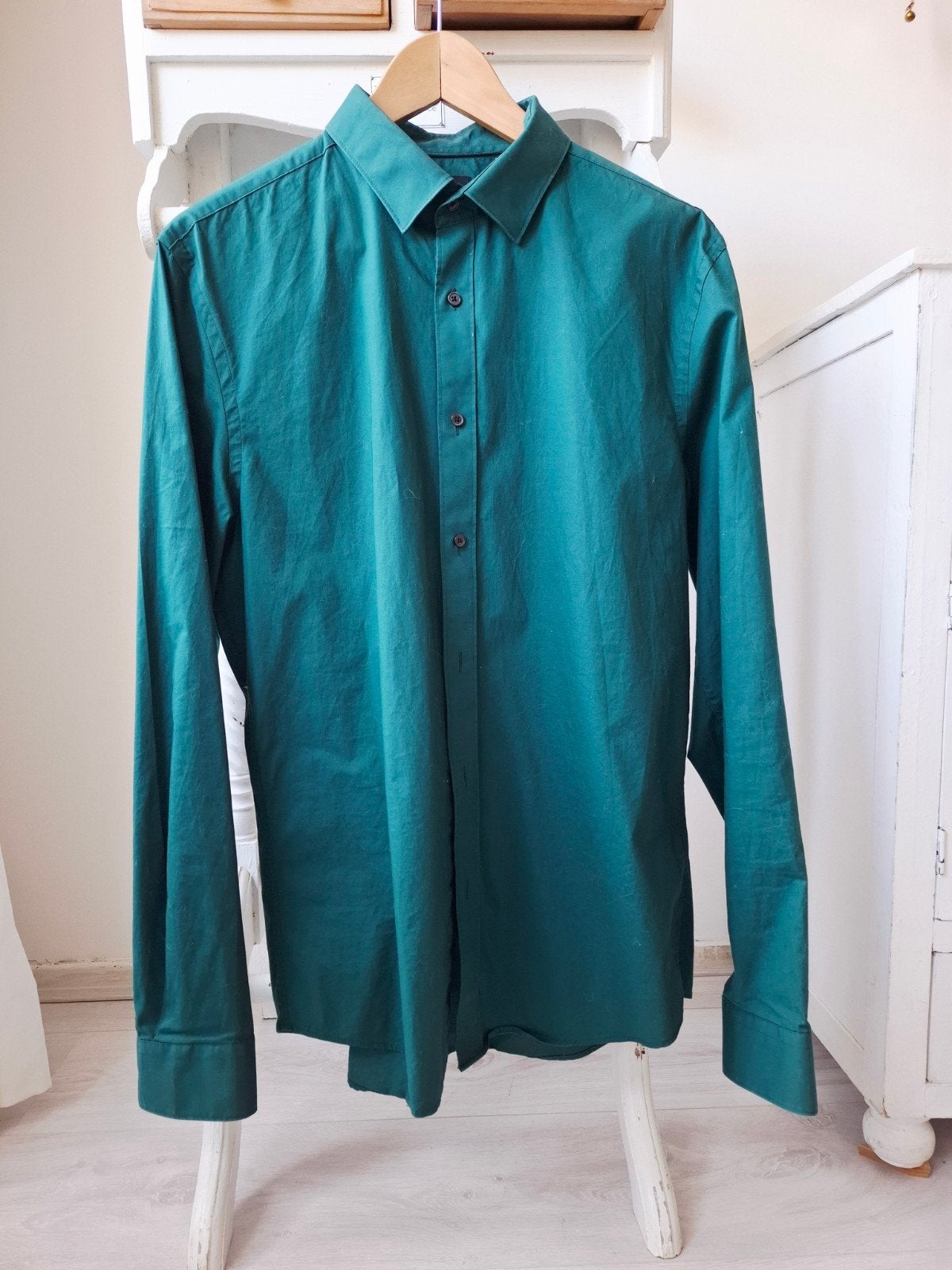 WE overhemd mt. L, Kleding | Heren, Overhemden, Verzenden, Zo goed als nieuw, Halswijdte 41/42 (L), WE Fashion