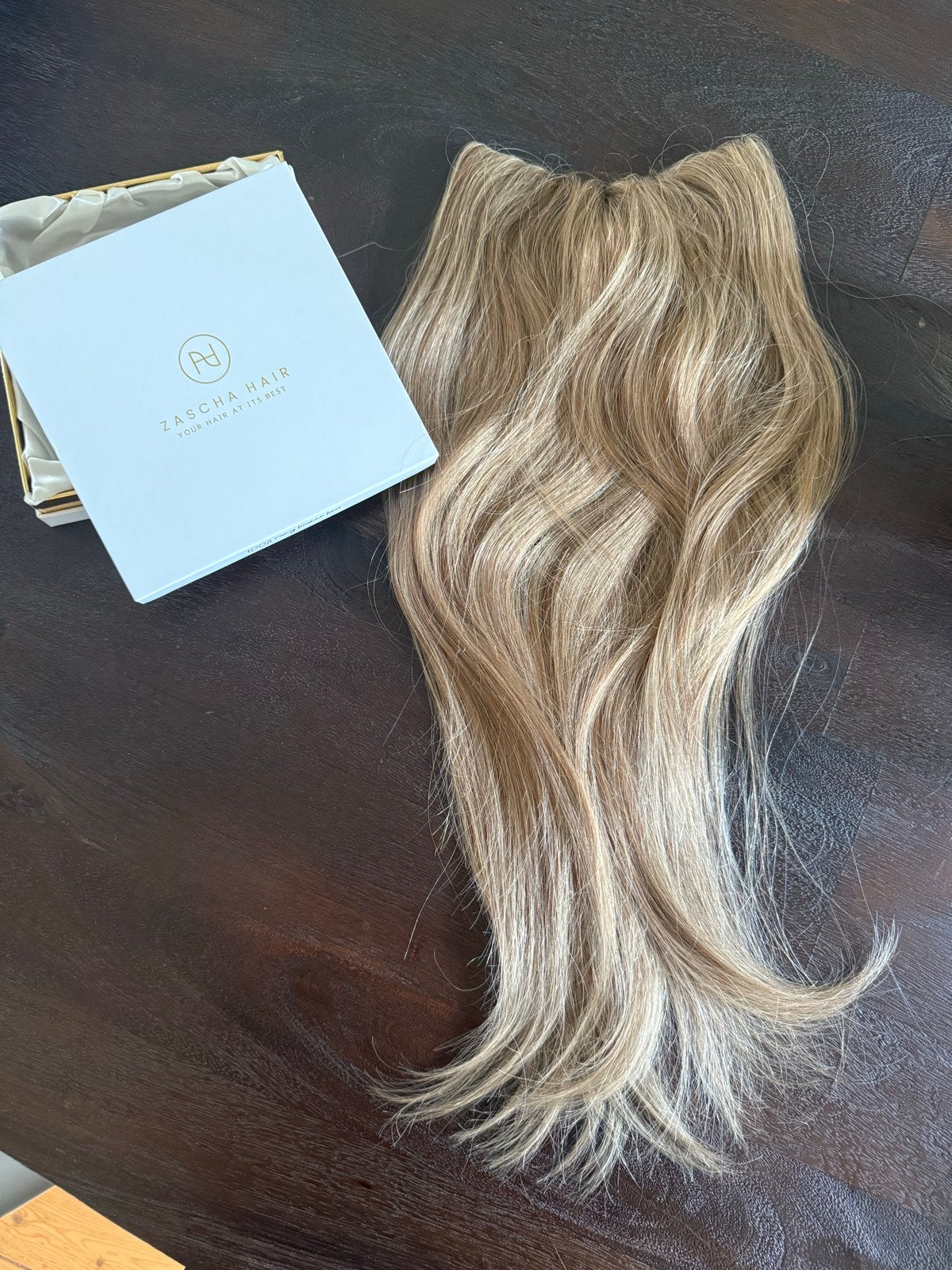 Zascha Hair 100% Human Hair V-part 50 cm, nieuw!, Ophalen of Verzenden, Nieuw, Pruik of Haarverlenging