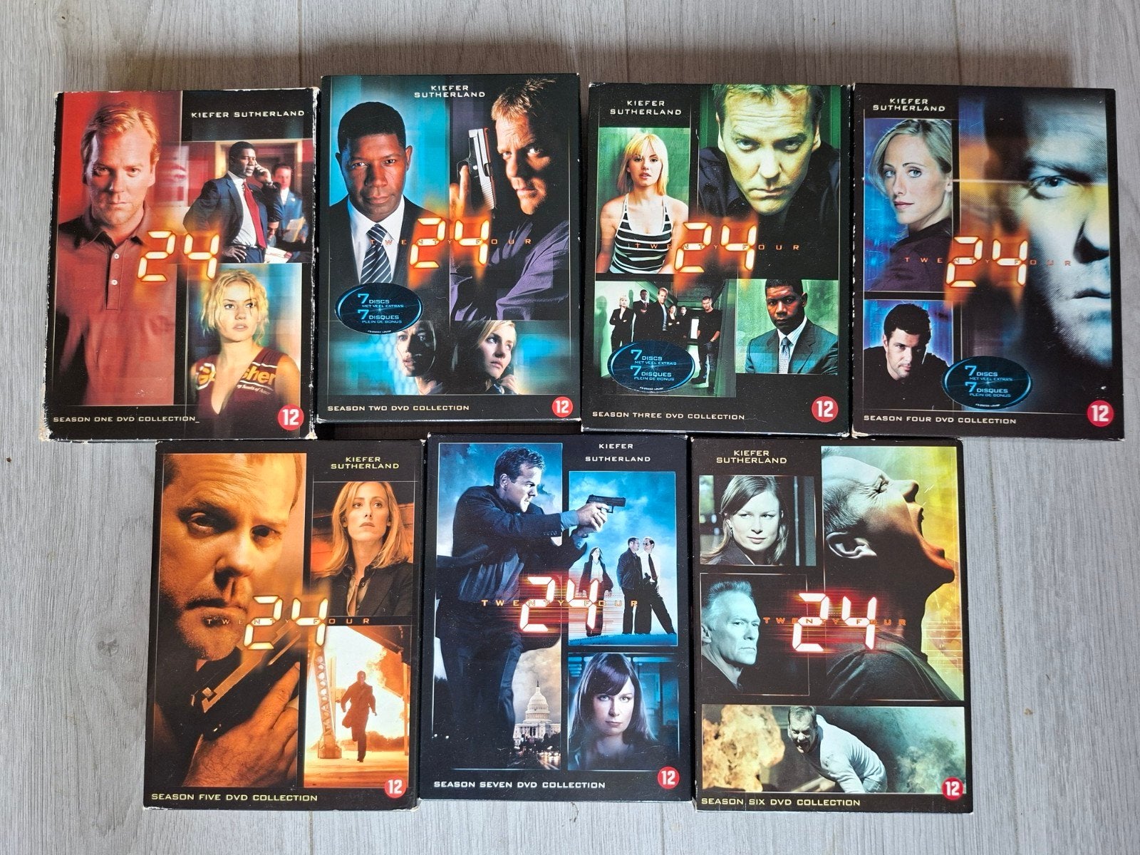 7 dvd boxen 24 Season 1 tot 7 Orgineel, Cd's en Dvd's, Gebruikt, Nederlands, Ophalen of Verzenden, Seizoen 3