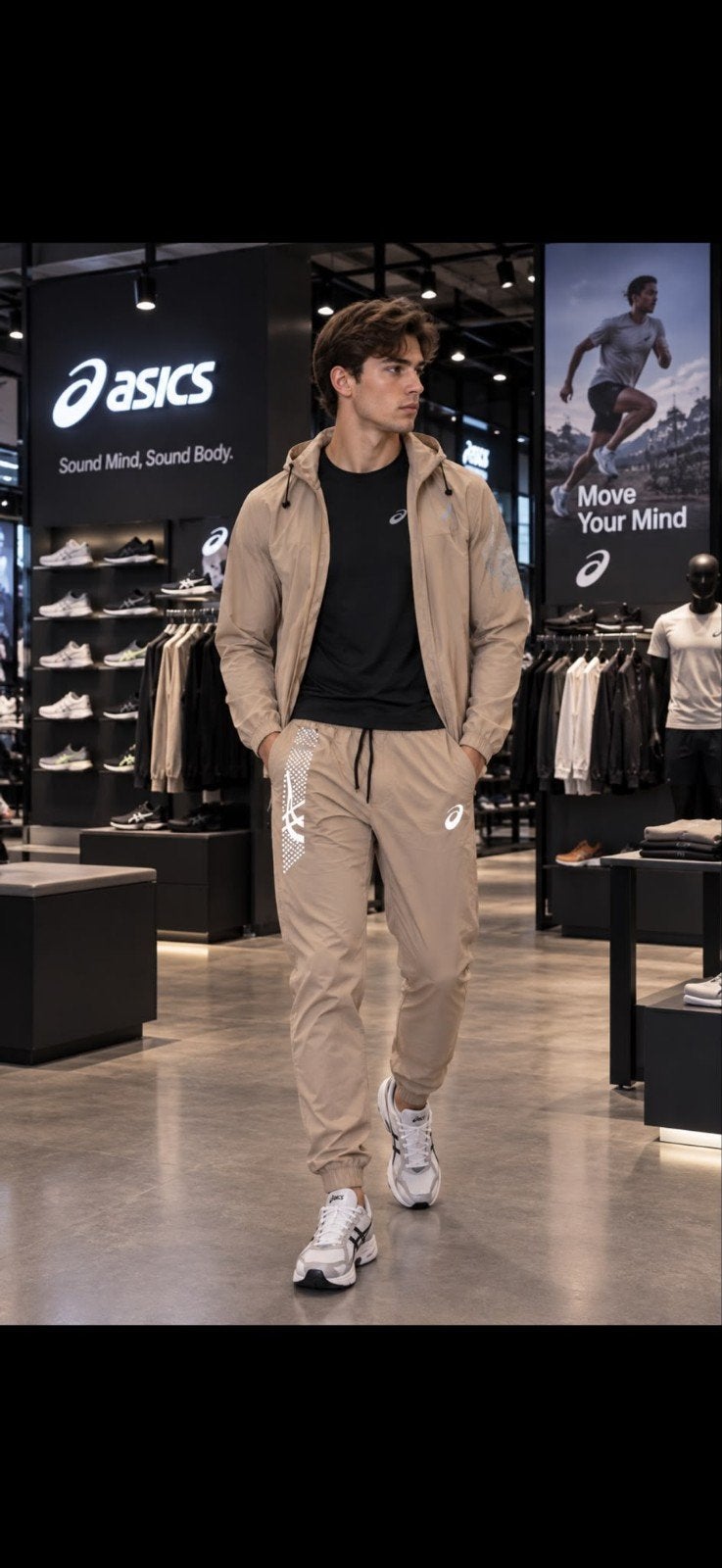 heren under armour asics trainingspakken heren merkkleding, Ophalen, Zwart, Nieuw, Overige maten