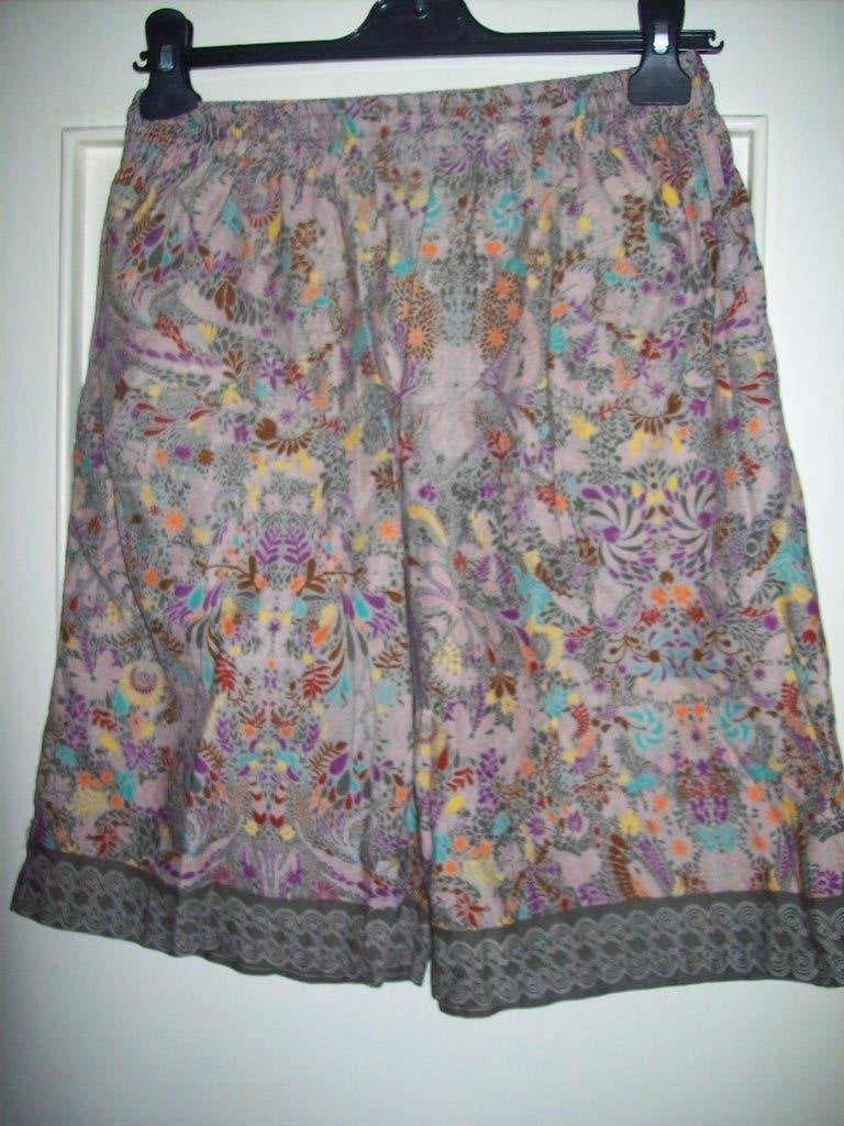 Kleurrijke bloemenprint shorts met elastische taille S 36/38, Kleding | Dames, Zie foto 3, Ophalen of Verzenden, Zo goed als nieuw