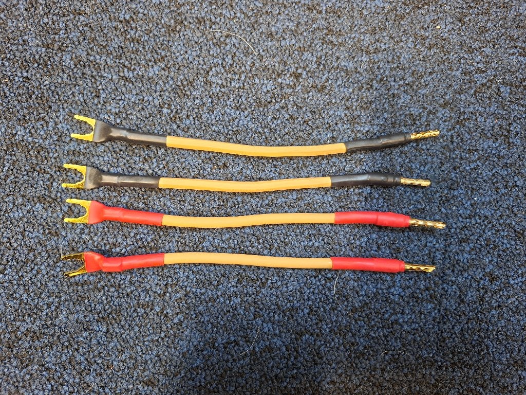 4 stuks Van den Hul MC CS 122 Jumpers., Ophalen of Verzenden, Zo goed als nieuw, 2 tot 5 meter, Interlink-kabel