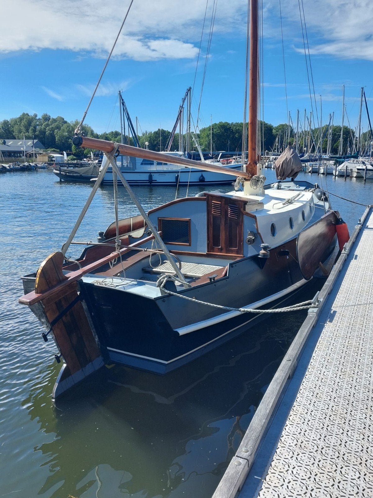Zeeschouw Platbodem Werfschip met Stahoogte hele schip, Watersport en Boten, Ophalen, 10 m, Gebruikt, Staal