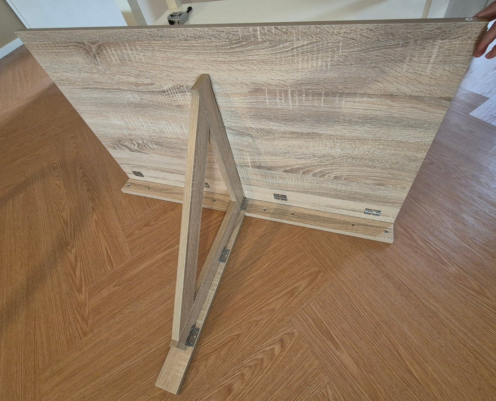 vidaXL Wandtafel inklapbaar 100x60 cm eikenkleurig, Huis en Inrichting, Ophalen, 50 tot 100 cm, Modern, functioneel, Tot twee personen