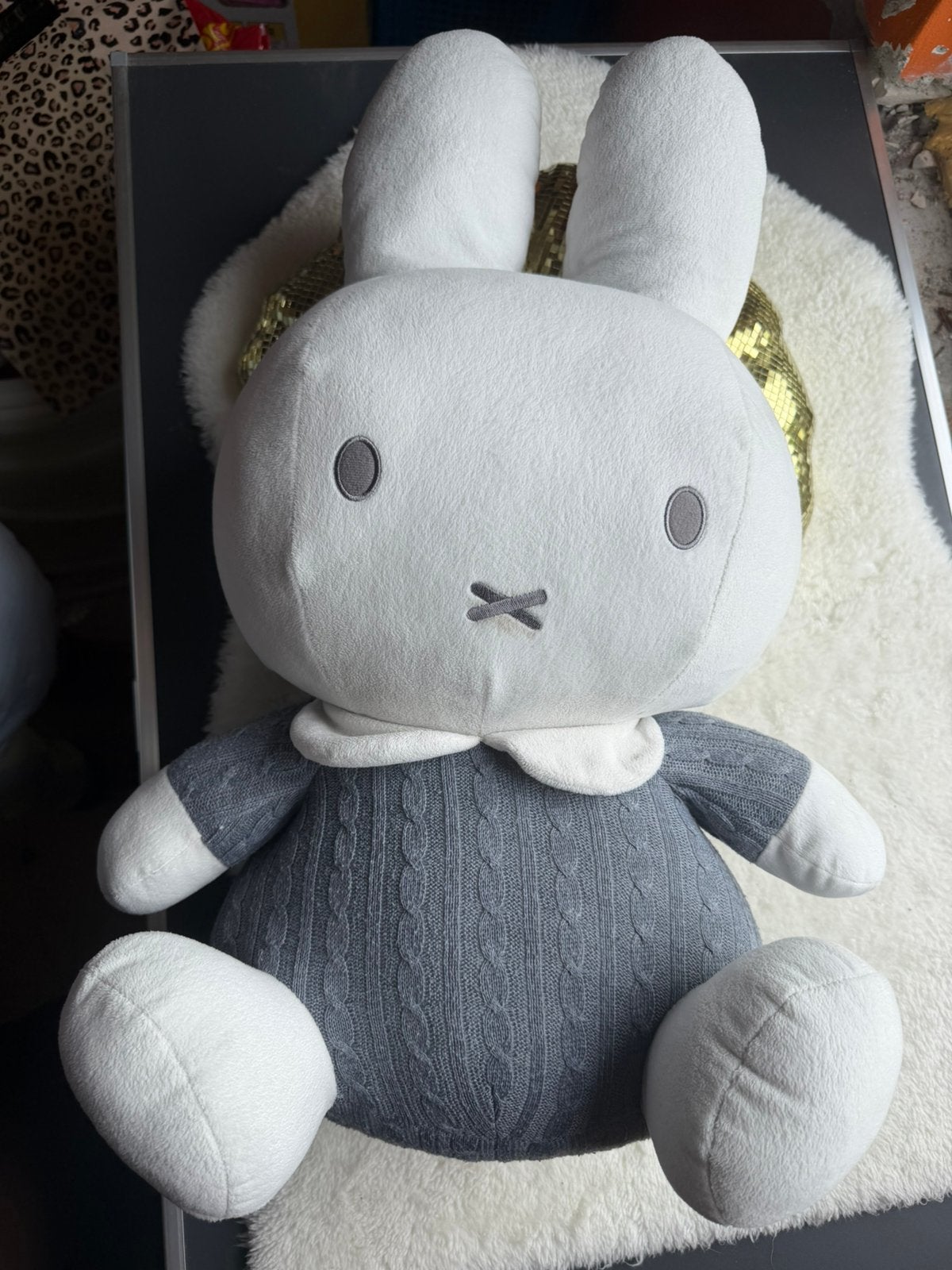 Mega (60cm) Nijntje, Miffy Knuffel., Kinderen en Baby's, Speelgoed | Knuffels en Pluche, Grijs, Konijn, Nijntje, Ophalen of Verzenden