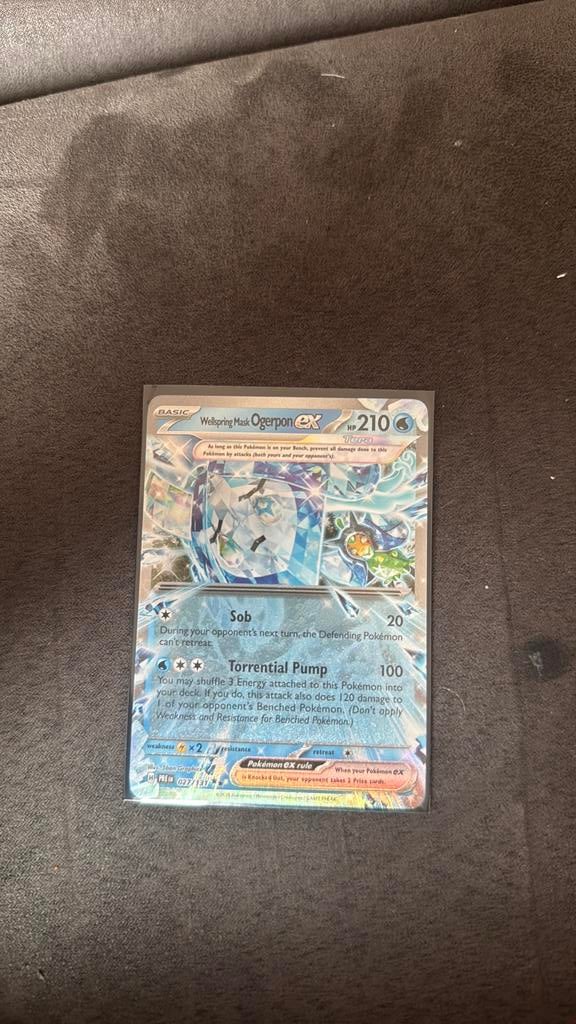 Wellspring Mask Ogerpon Ex #27 Pokemon Prismatic Evolutions, Ophalen of Verzenden, Zo goed als nieuw