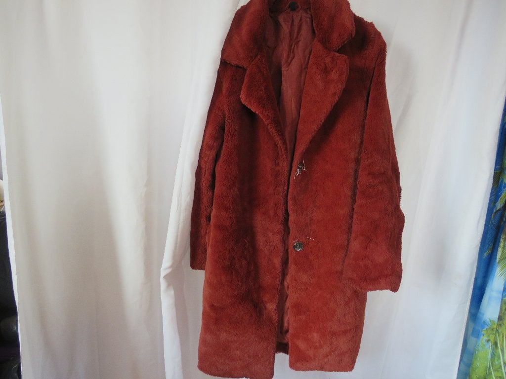 terra faux fur bont tussen jas mt S van Hema, Ophalen of Verzenden, Maat 36 (S), Gedragen, Hema