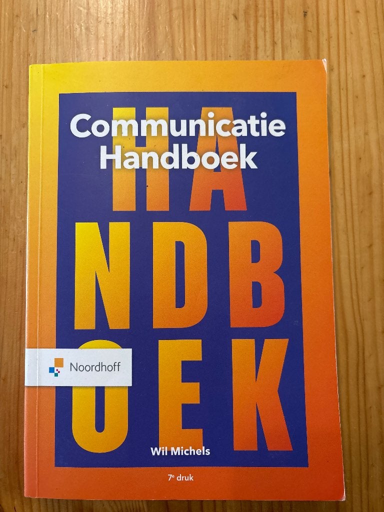 Communicatie handboek, Boeken, Studieboeken en Cursussen, Ophalen of Verzenden, Alpha, Zo goed als nieuw, HBO