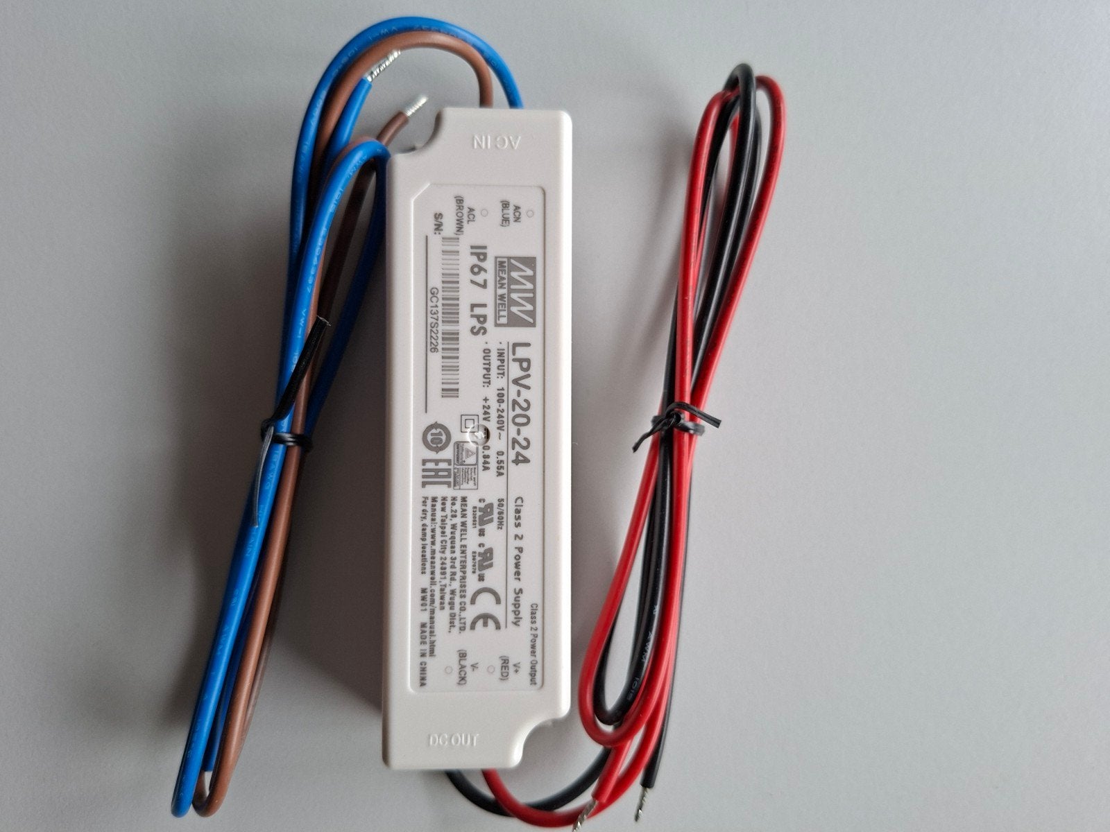 Mean Well LPV-20-24 LED Driver Voeding 24V 20W IP67, Ophalen of Verzenden, Nieuw, Overige merken, Overige typen