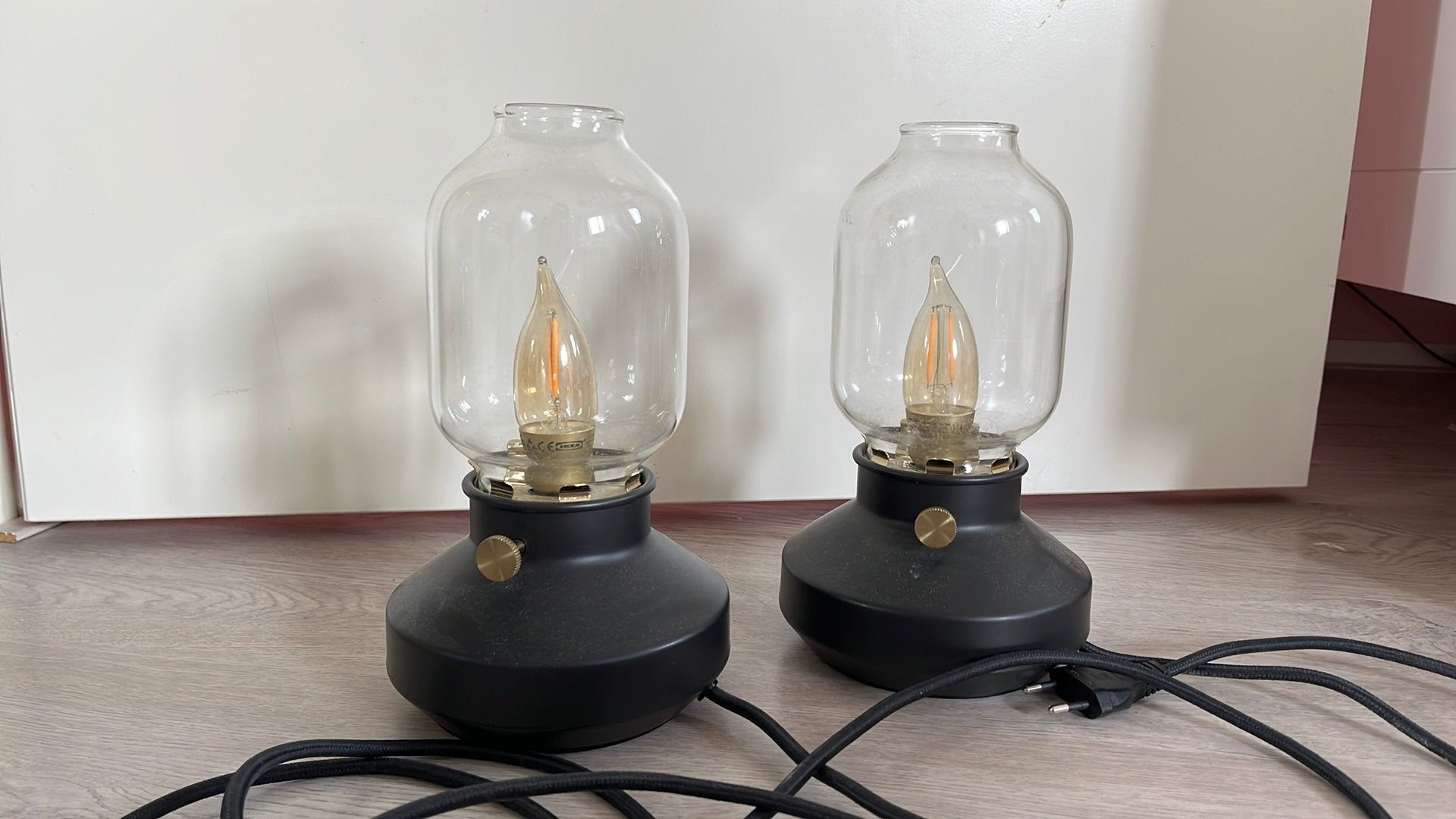 2 tafellampen, Huis en Inrichting, Lampen | Tafellampen, Ophalen of Verzenden, Zo goed als nieuw, Minder dan 50 cm