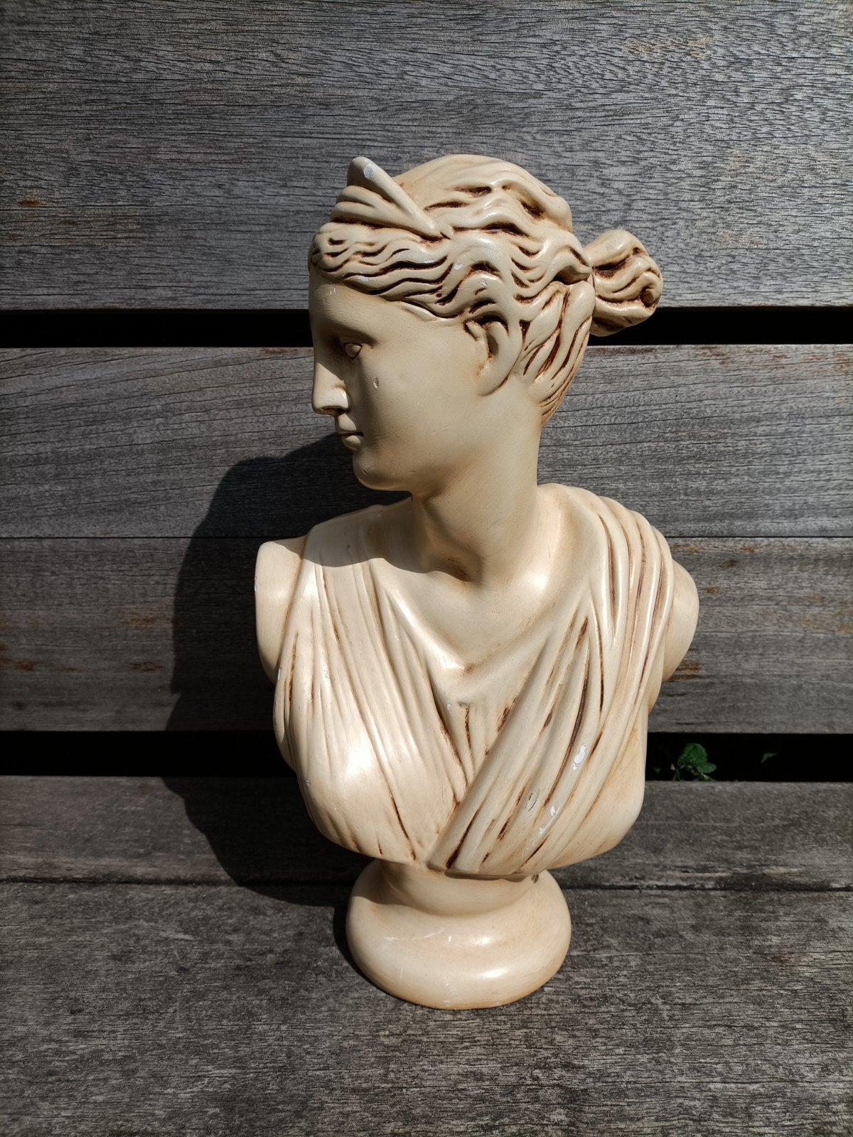 Sculptuur van Artimis. Buste Griekse godin. Vintage., Ophalen