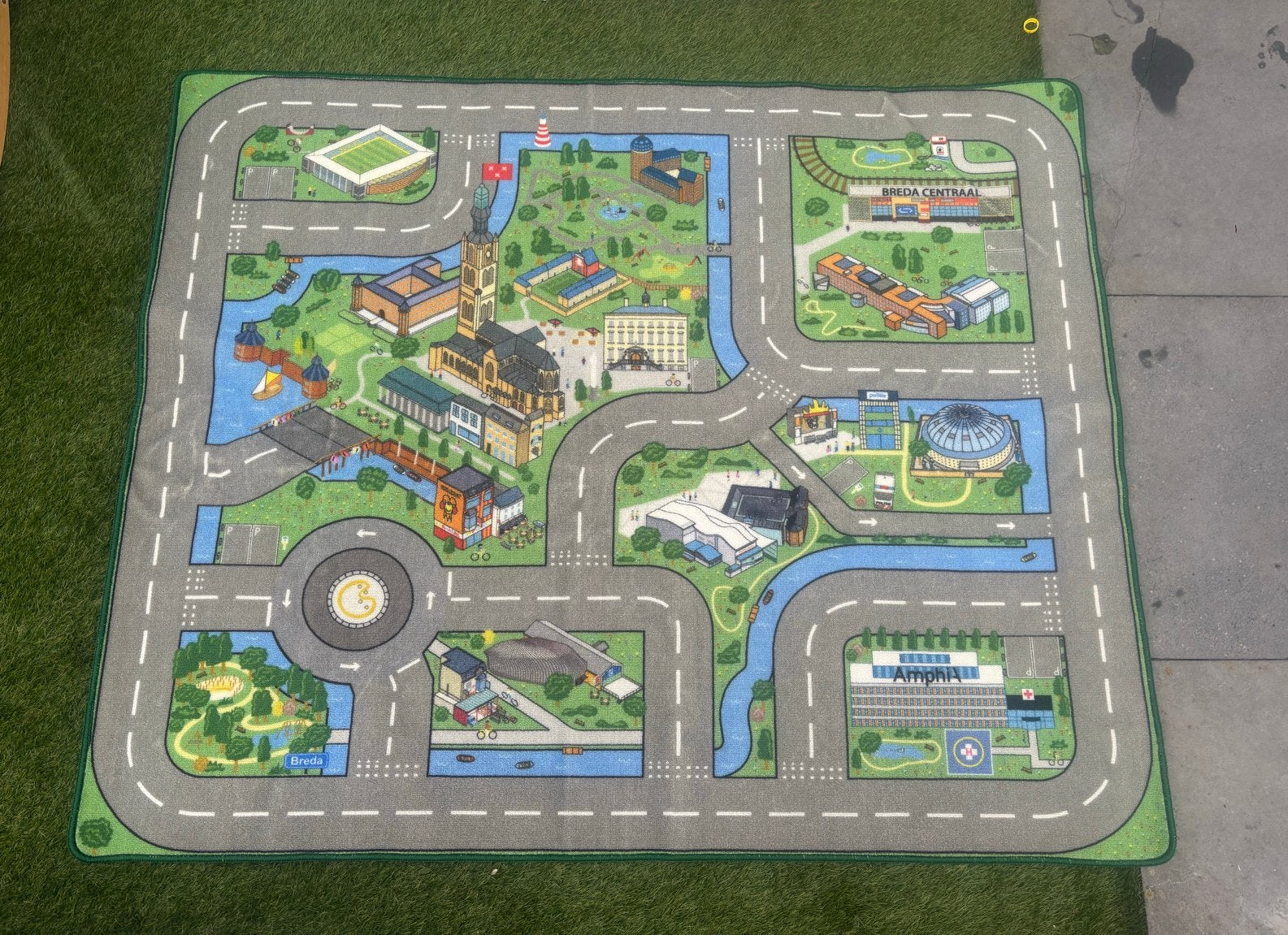 Speelkleed met wegen en gebouwen BREDA, Ophalen of Verzenden, Zo goed als nieuw