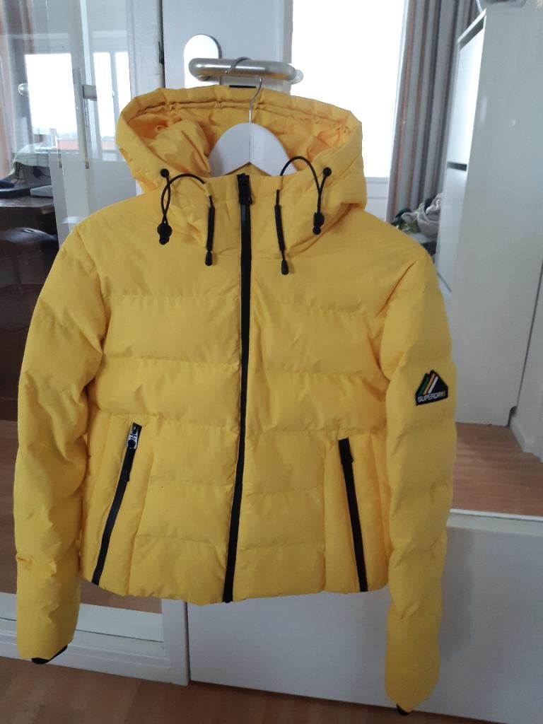 Ski jas geel, Superdry, Geel, Gedragen, Ophalen
