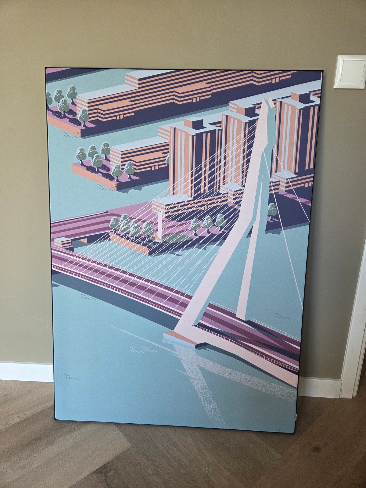 werkaandemuur artframe, Ophalen of Verzenden, Minder dan 50 cm, Schilderij