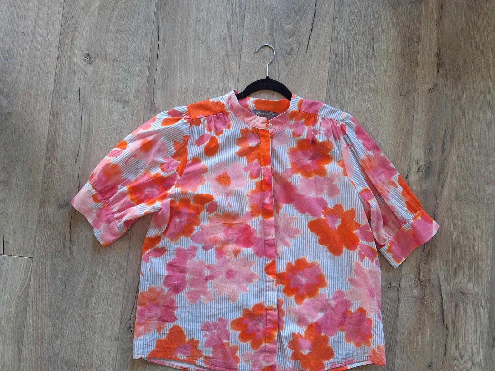 Geisha Blouse Roze met Oranje Bloemen Maat XXL/44, Geisha, Verzenden, Maat 42/44 (L), Roze
