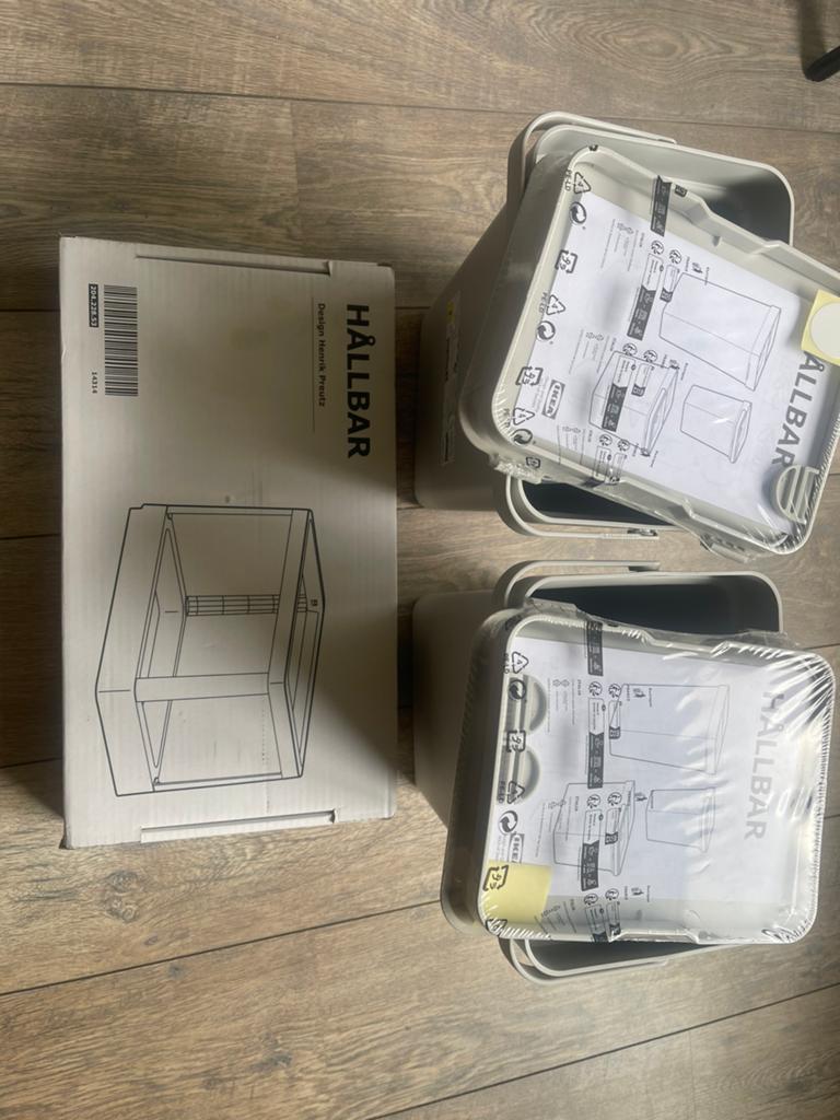 Keuken prullebak, 2 delig, Ikea, Huis en Inrichting, Beige, IKEA, Kunststof, Nieuw