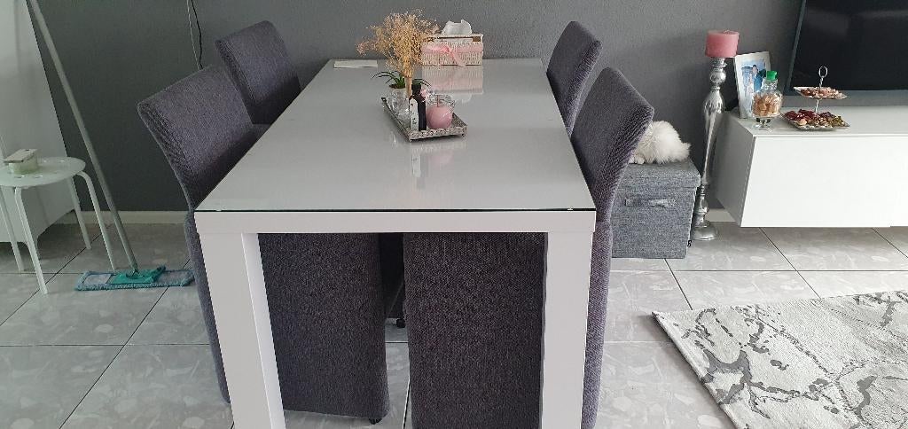 Eettafels, Huis en Inrichting, Tafels | Eettafels, Ophalen, Zo goed als nieuw, Rechthoekig, 50 tot 100 cm